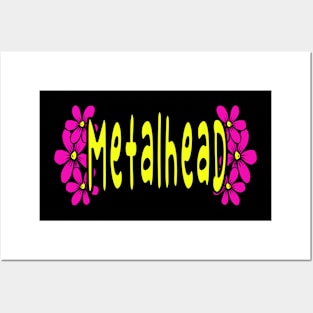 Metalhead - Funny with Flowers Posters and Art